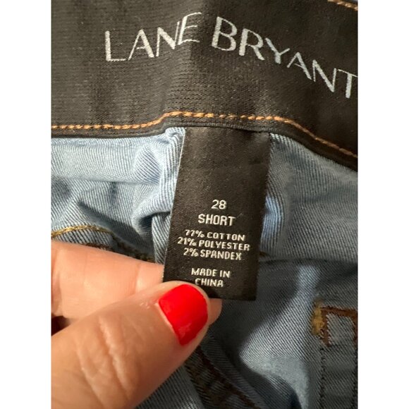 Lane Bryant Womens Bootcut Jeans Size 28 Short Cotton Blend Mid-Rise Blue Denim - Picture 12 of 13